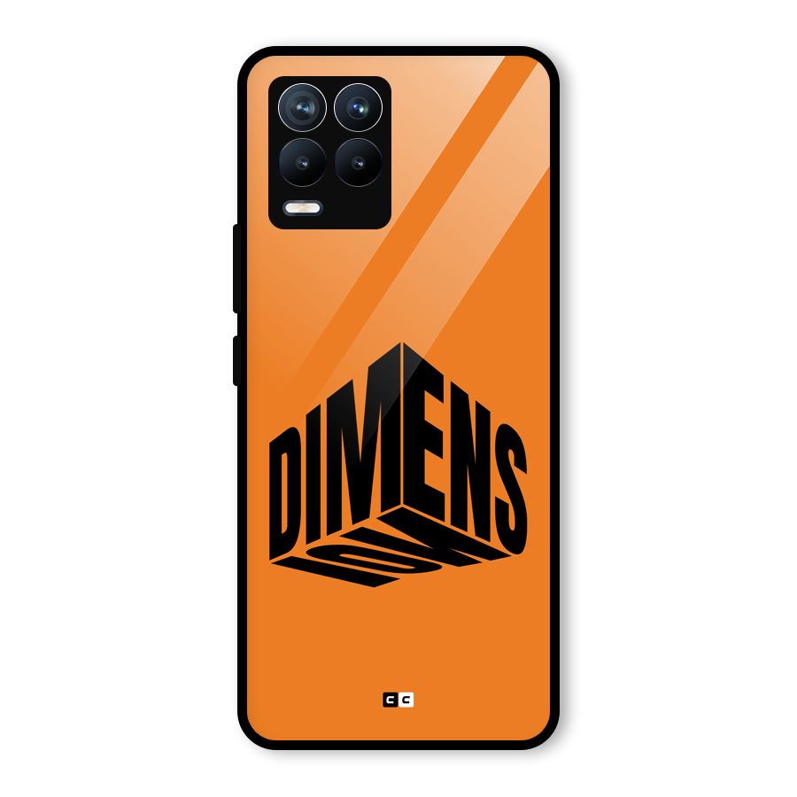 Dimension Typography Glass Back Case for Realme 8