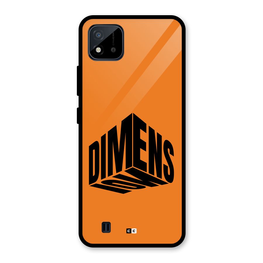 Dimension Typography Glass Back Case for Realme C11 2021