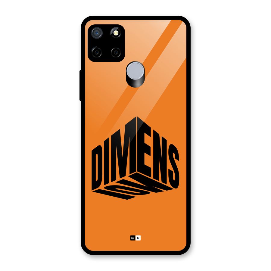 Dimension Typography Glass Back Case for Realme C12
