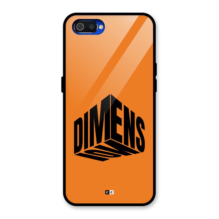 Dimension Typography Glass Back Case for Realme C2