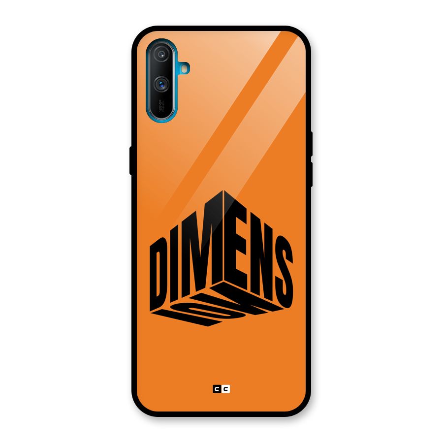 Dimension Typography Glass Back Case for Realme C3