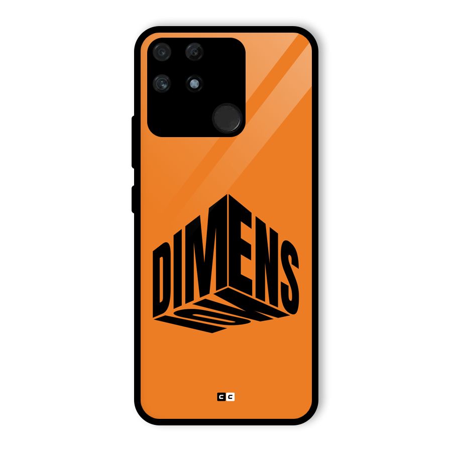 Dimension Typography Glass Back Case for Realme Narzo 50A