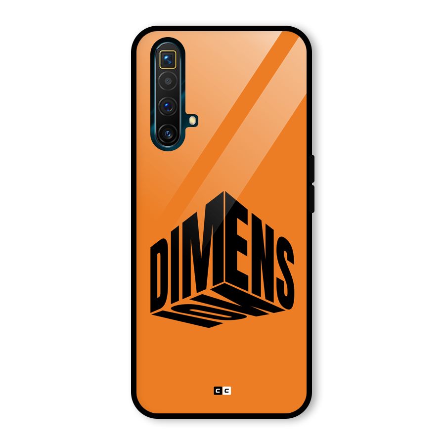 Dimension Typography Glass Back Case for Realme X3