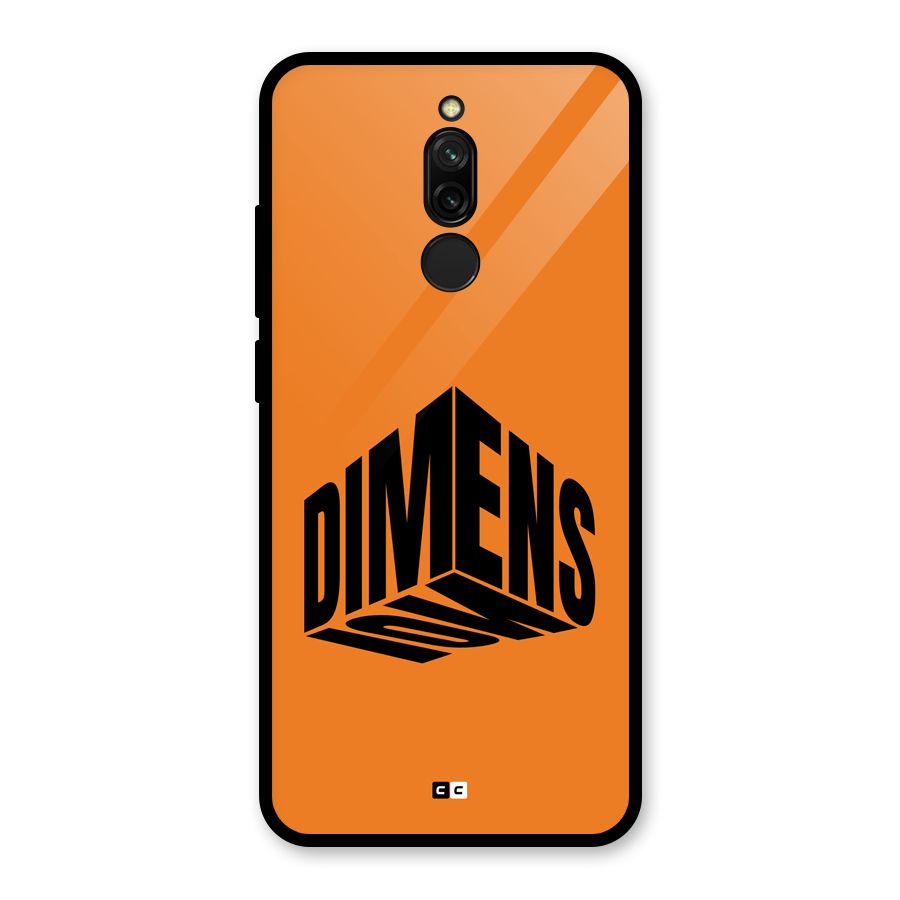 Dimension Typography Glass Back Case for Redmi 8