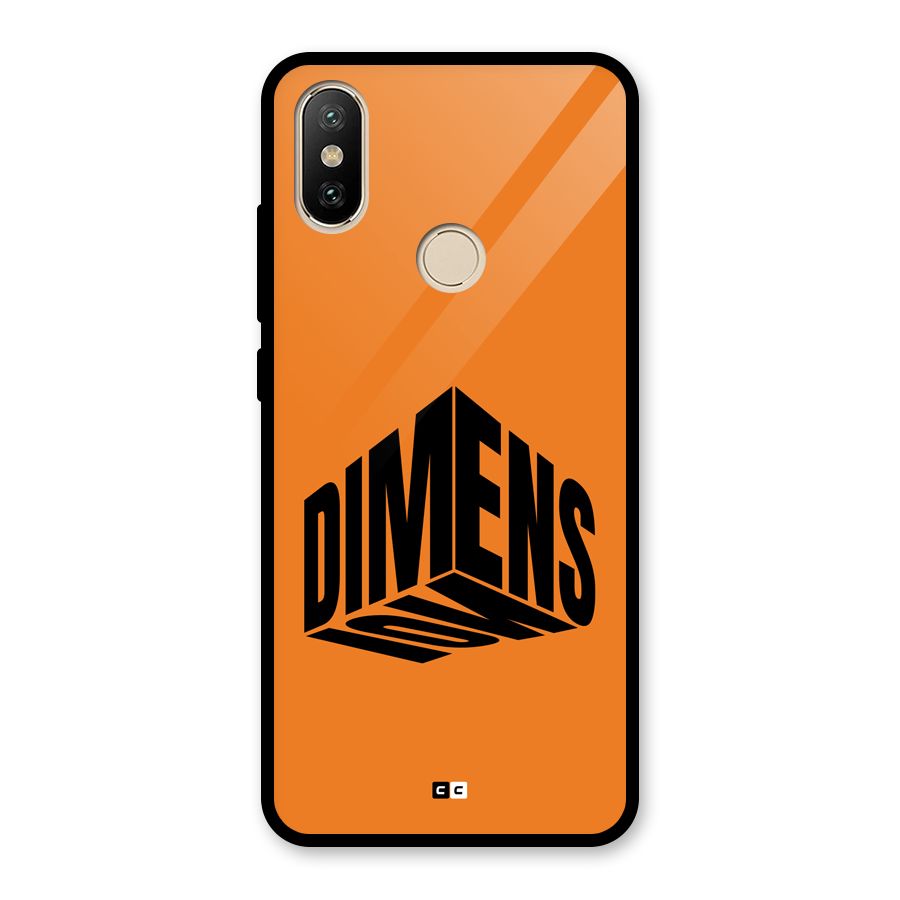 Dimension Typography Glass Back Case for Redmi A2