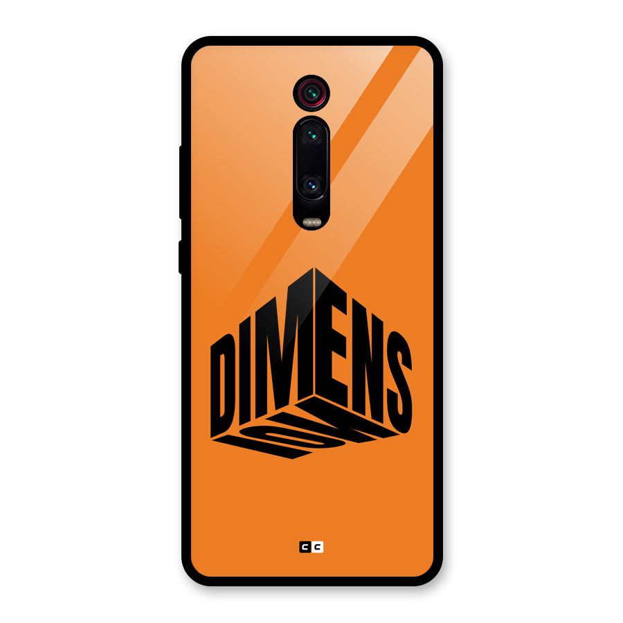 Dimension Typography Glass Back Case for Redmi K20