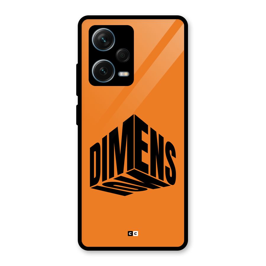 Dimension Typography Glass Back Case for Redmi Note 12 Pro Plus 5G