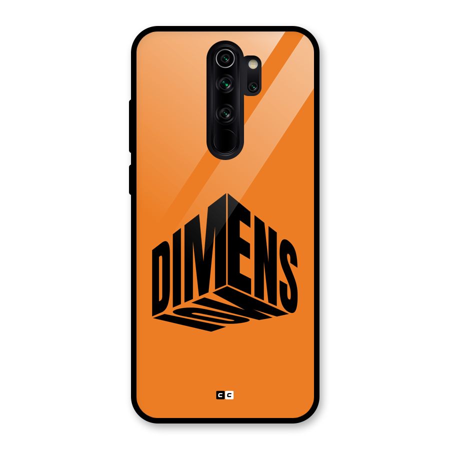 Dimension Typography Glass Back Case for Redmi Note 8 Pro