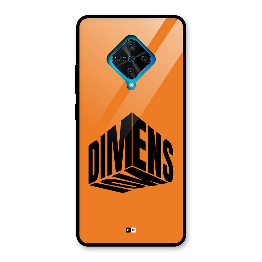 Dimension Typography Glass Back Case for Vivo S1 Pro