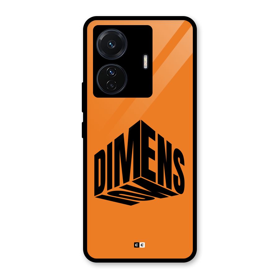 Dimension Typography Glass Back Case for Vivo T1 Pro