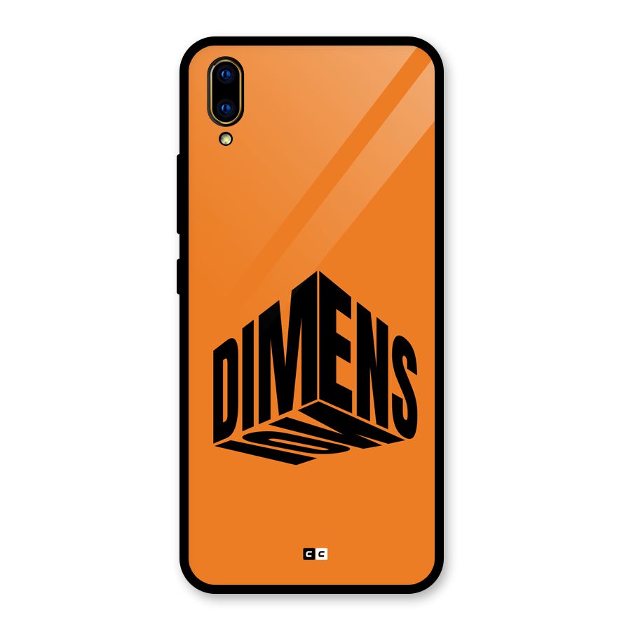 Dimension Typography Glass Back Case for Vivo V11 Pro