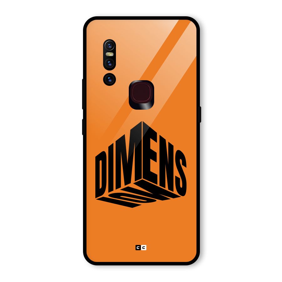 Dimension Typography Glass Back Case for Vivo V15
