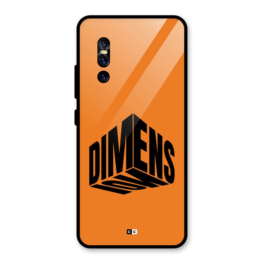 Dimension Typography Glass Back Case for Vivo V15 Pro