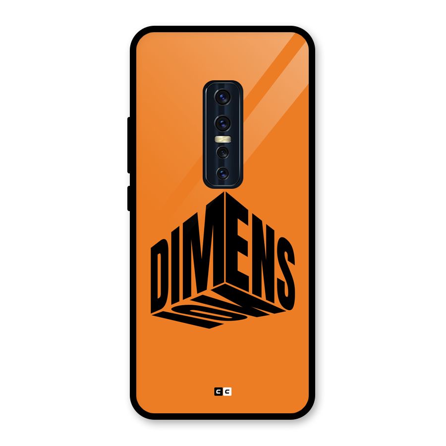 Dimension Typography Glass Back Case for Vivo V17 Pro