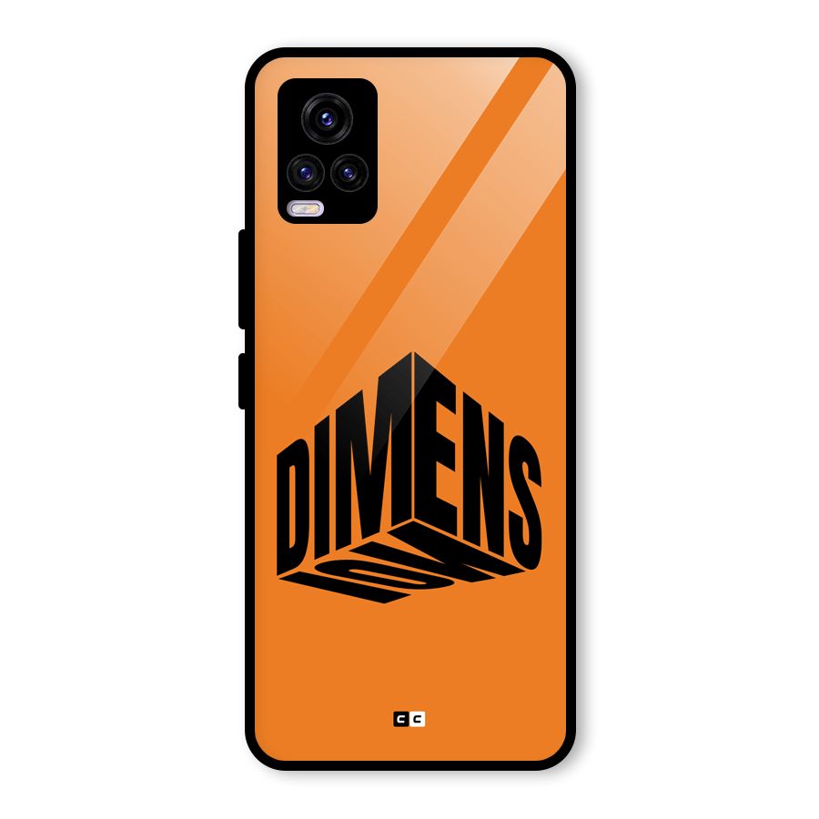 Dimension Typography Glass Back Case for Vivo V20