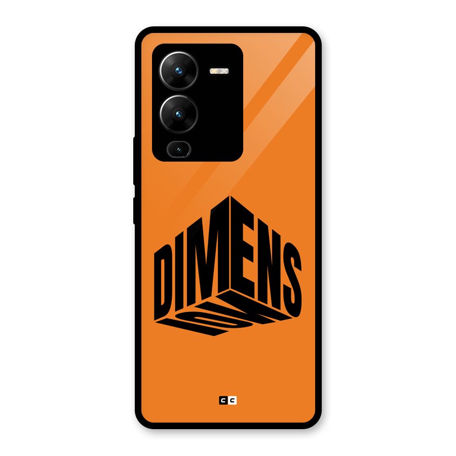 Dimension Typography Glass Back Case for Vivo V25 Pro
