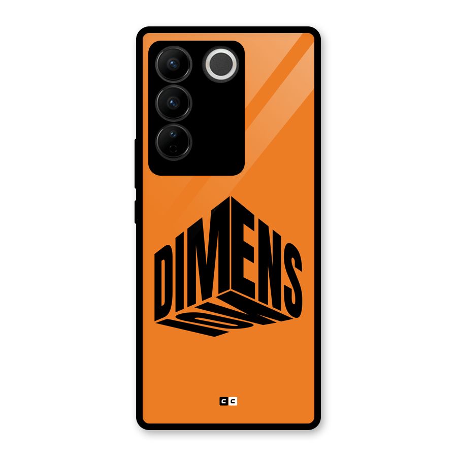 Dimension Typography Glass Back Case for Vivo V27