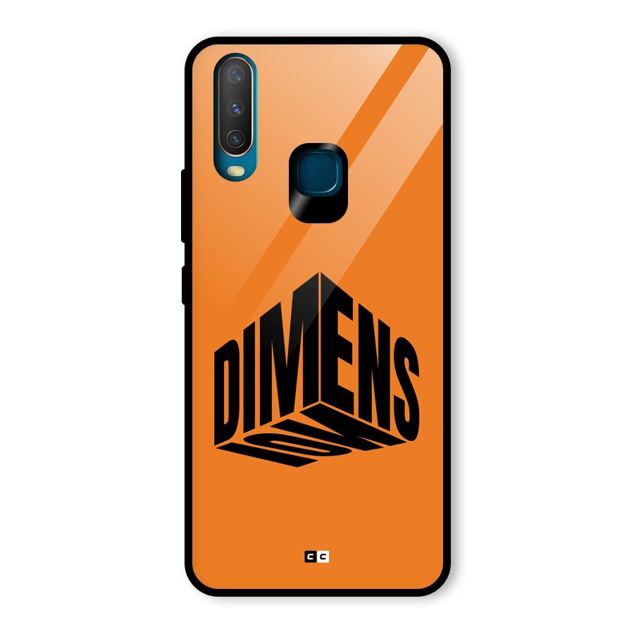 Dimension Typography Glass Back Case for Vivo Y17