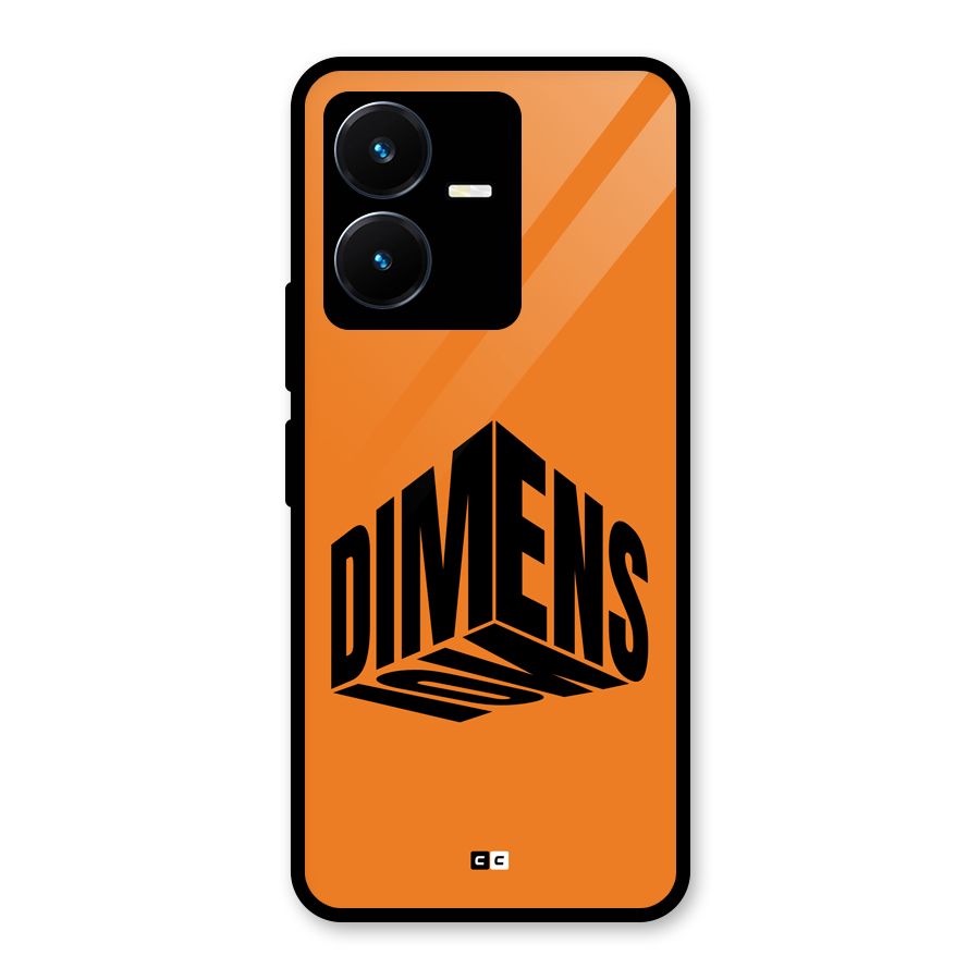 Dimension Typography Glass Back Case for Vivo Y22