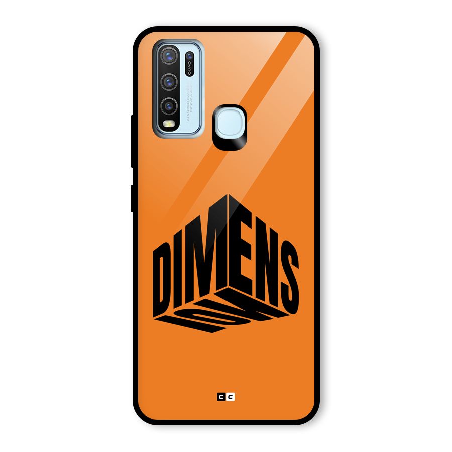 Dimension Typography Glass Back Case for Vivo Y30