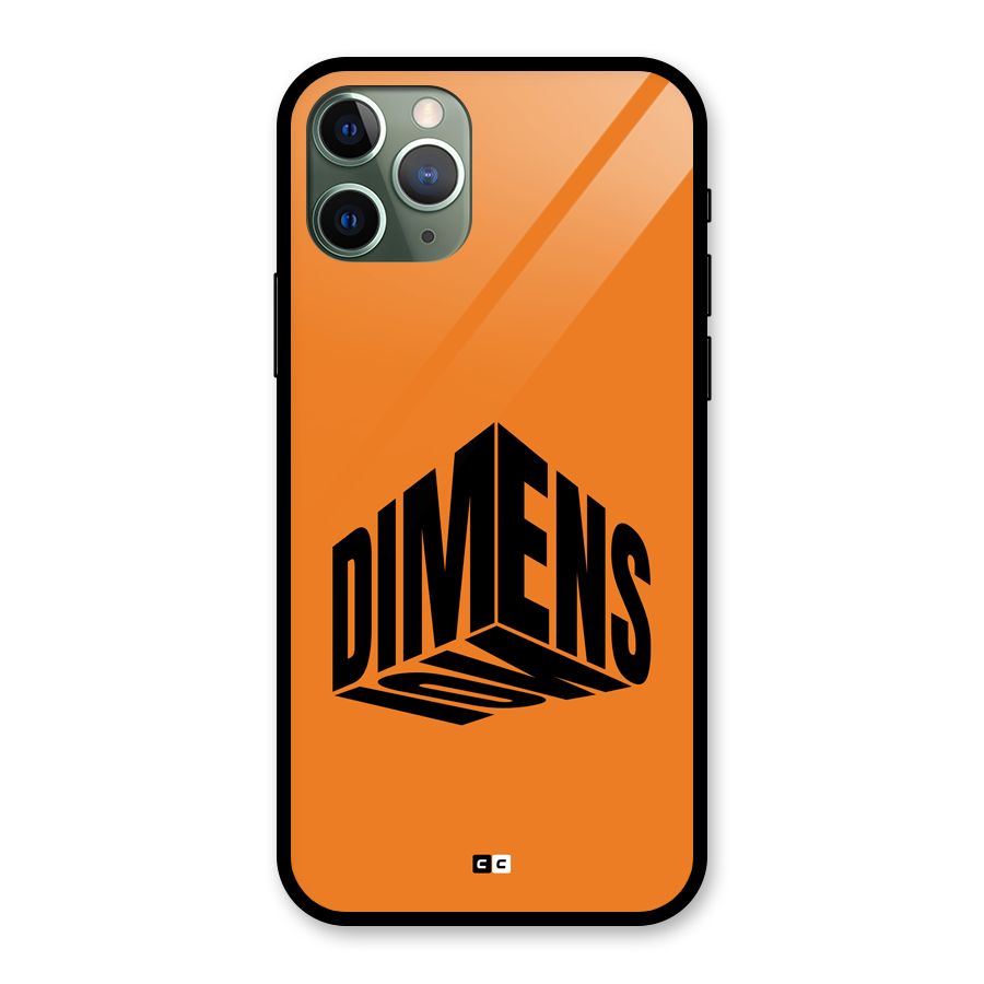 Dimension Typography Glass Back Case for iPhone 11 Pro