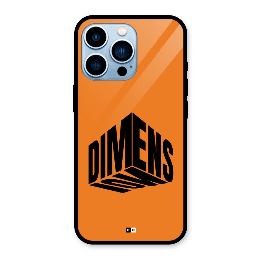 Dimension Typography Glass Back Case for iPhone 13 Pro