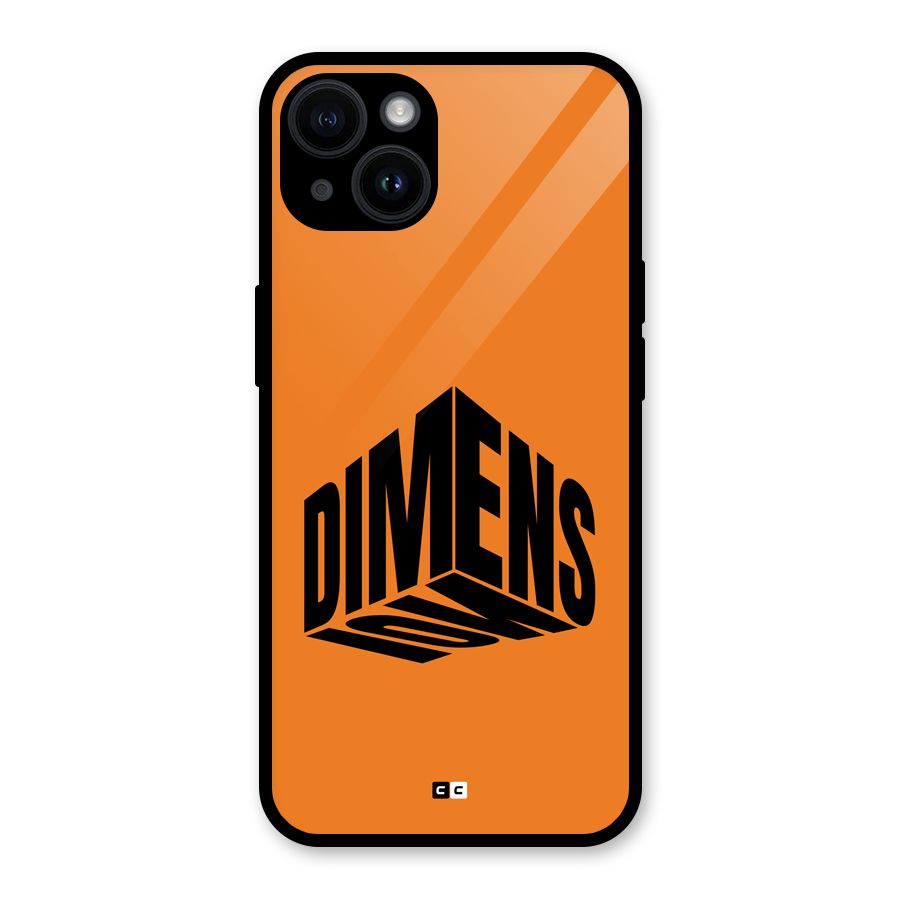 Dimension Typography Glass Back Case for iPhone 14