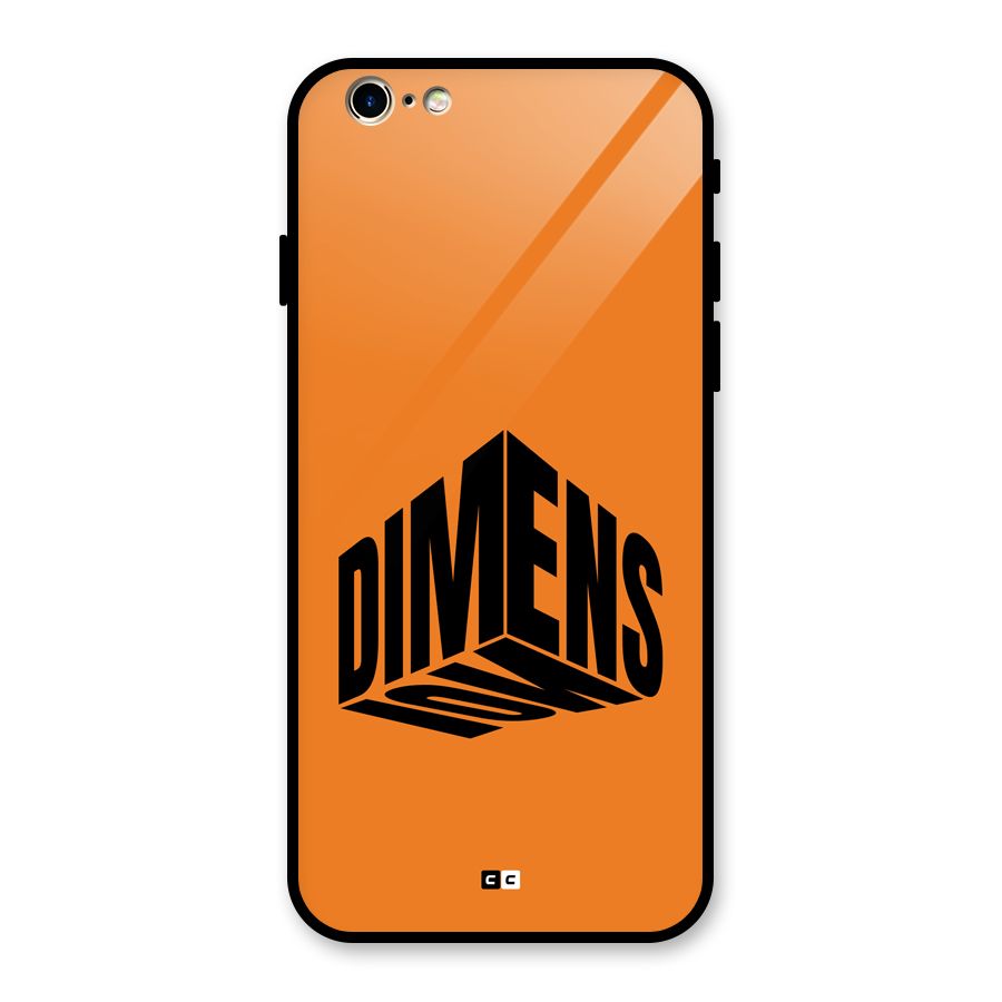 Dimension Typography Glass Back Case for iPhone 6 6S