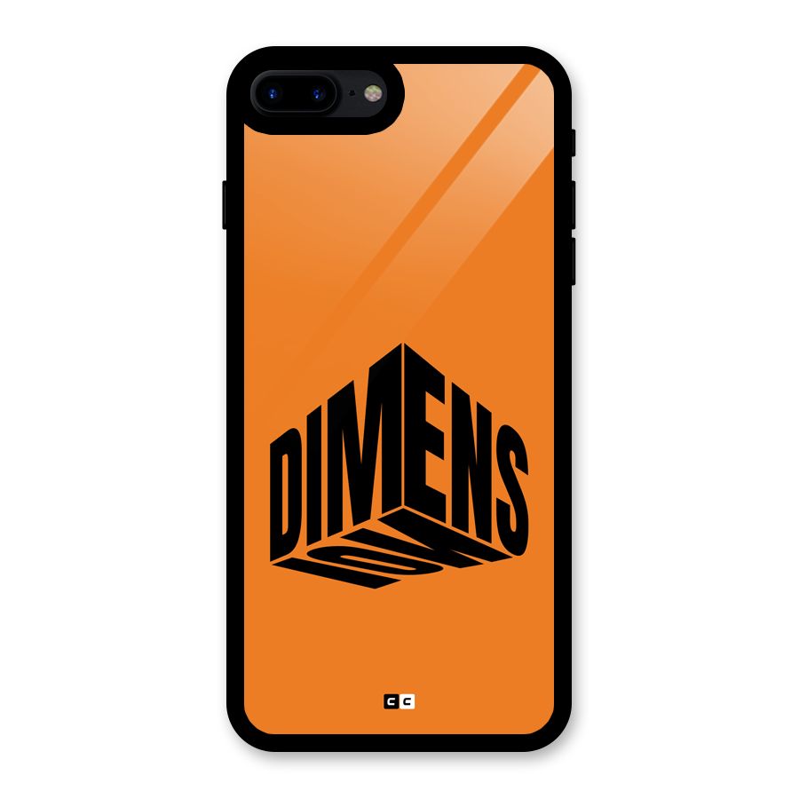 Dimension Typography Glass Back Case for iPhone 8 Plus