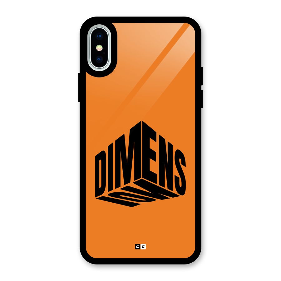 Dimension Typography Glass Back Case for iPhone XS