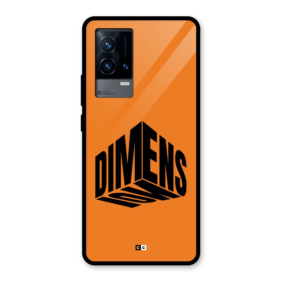 Dimension Typography Glass Back Case for iQOO 9 5G