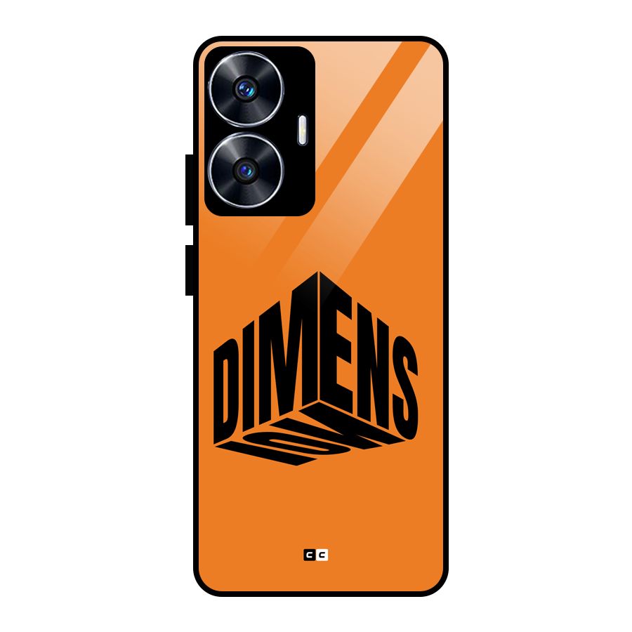 Dimension Typography Glass Back Case for realme C55