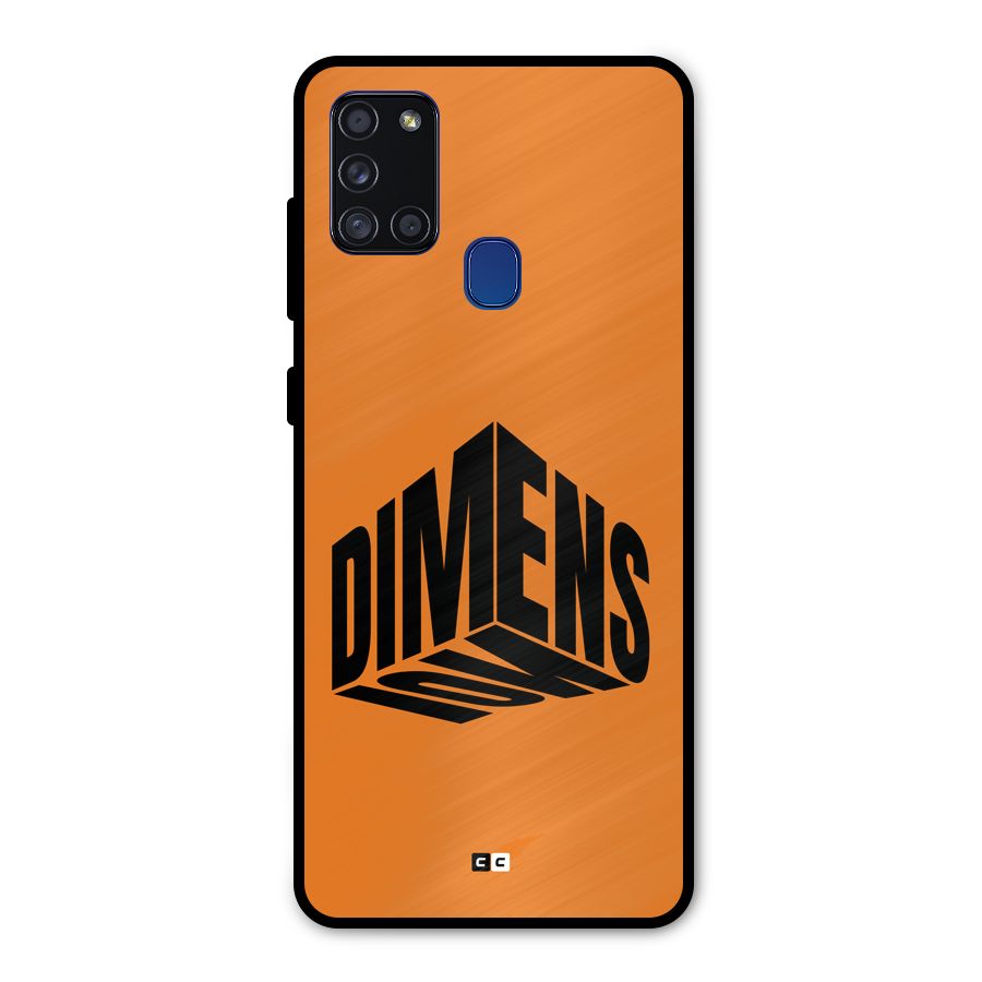 Dimension Typography Metal Back Case for Galaxy A21s