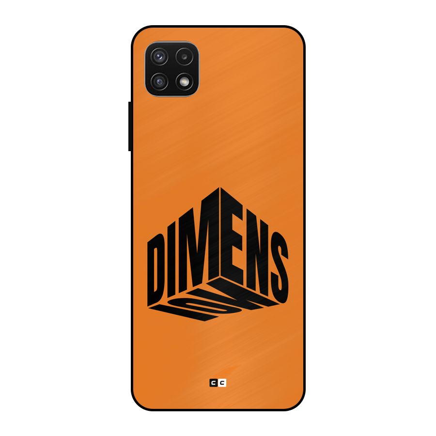 Dimension Typography Metal Back Case for Galaxy A22 5G