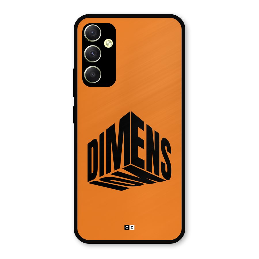 Dimension Typography Metal Back Case for Galaxy A34