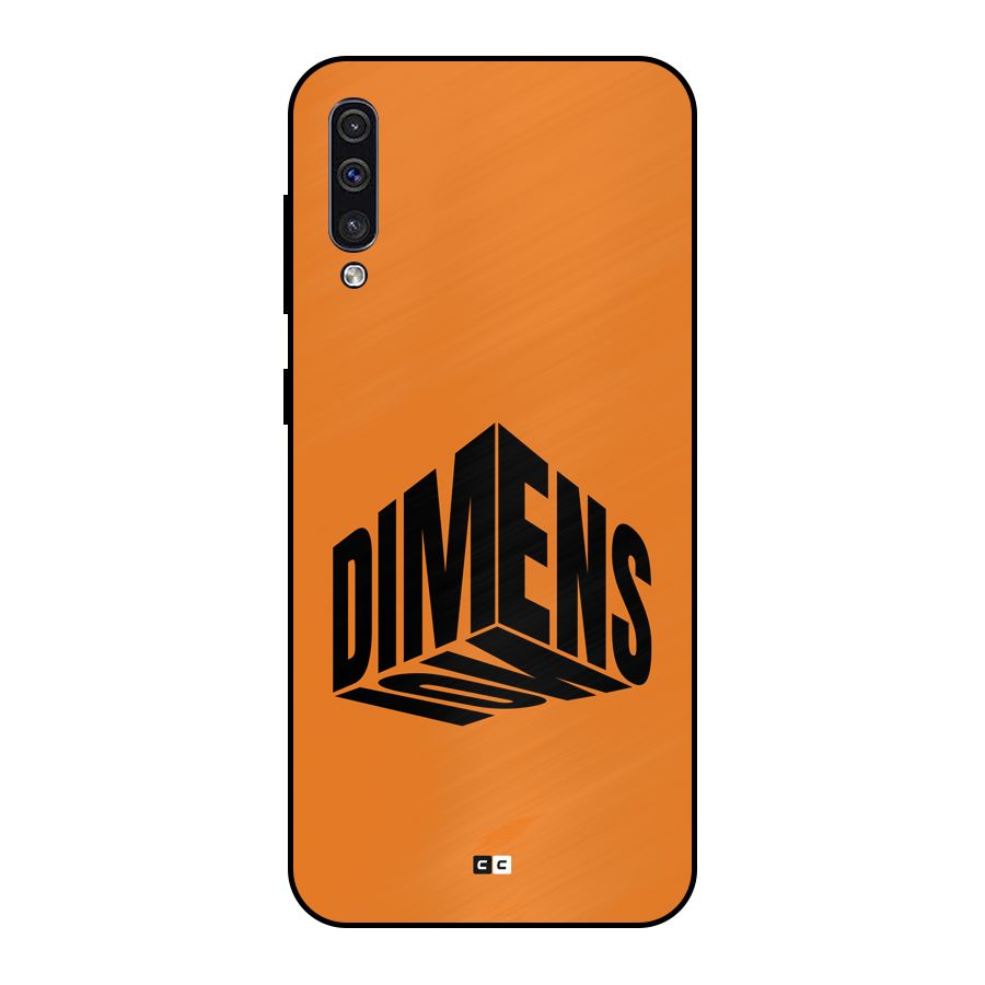Dimension Typography Metal Back Case for Galaxy A50