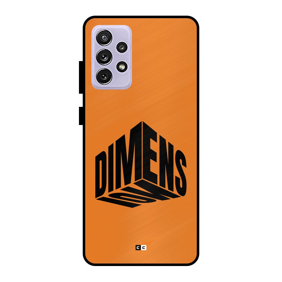 Dimension Typography Metal Back Case for Galaxy A72
