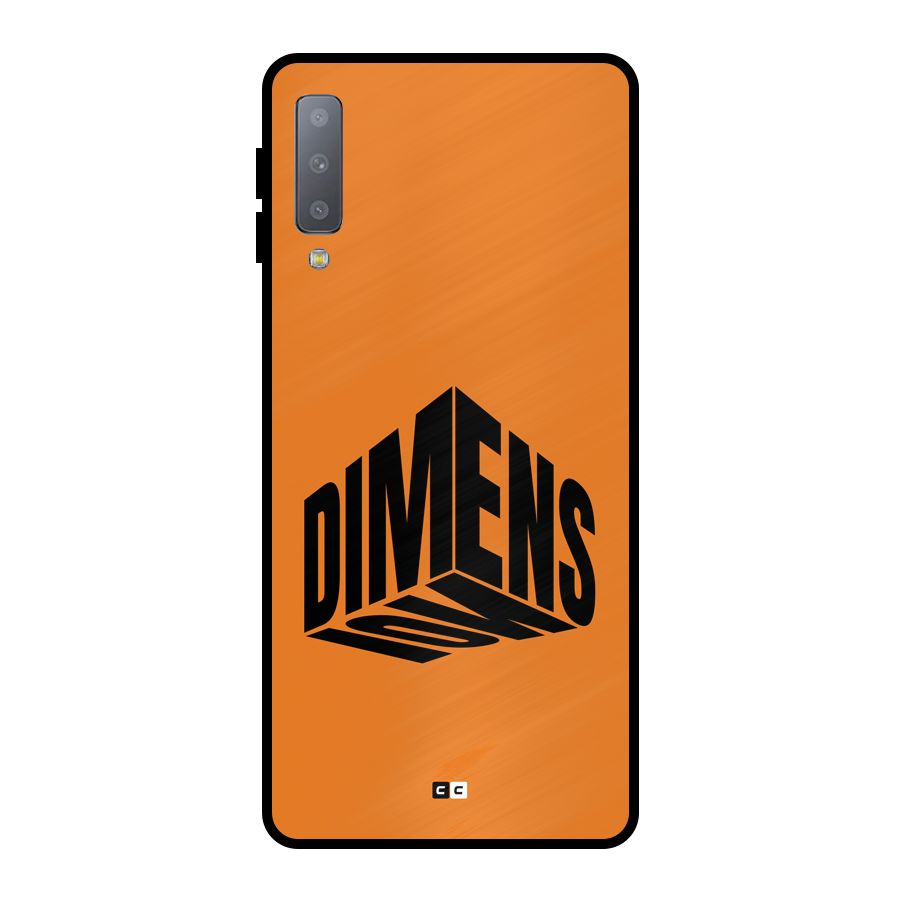 Dimension Typography Metal Back Case for Galaxy A7 (2018)