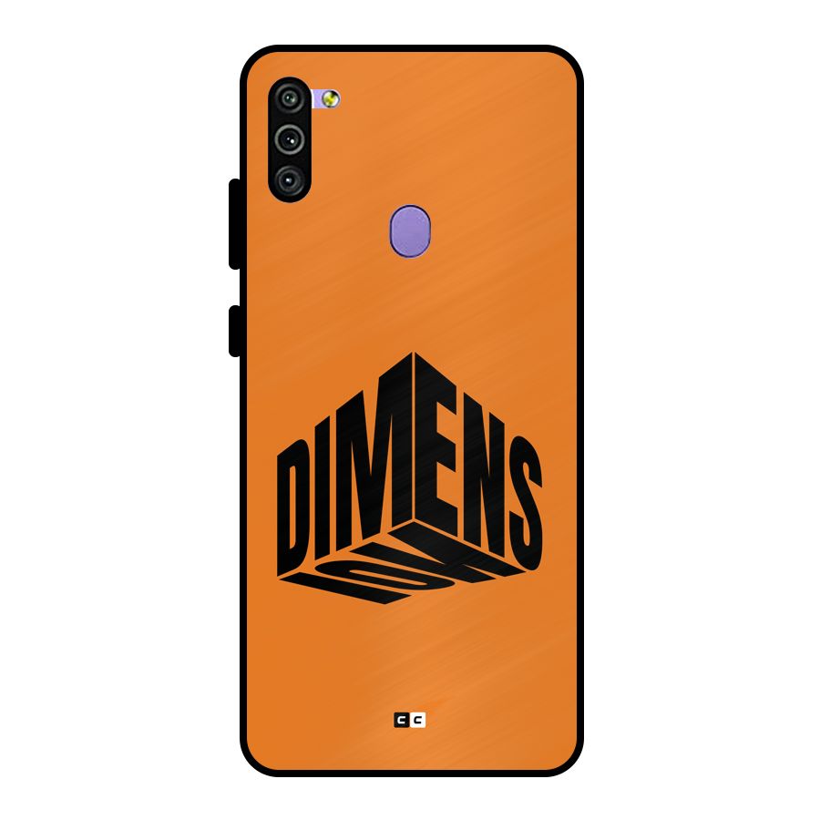 Dimension Typography Metal Back Case for Galaxy M11