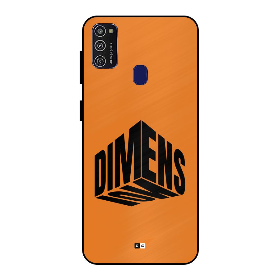 Dimension Typography Metal Back Case for Galaxy M21
