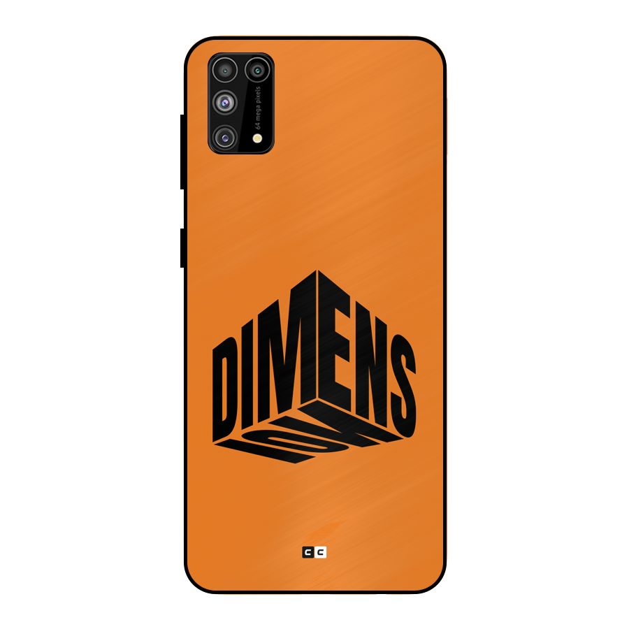 Dimension Typography Metal Back Case for Galaxy M31