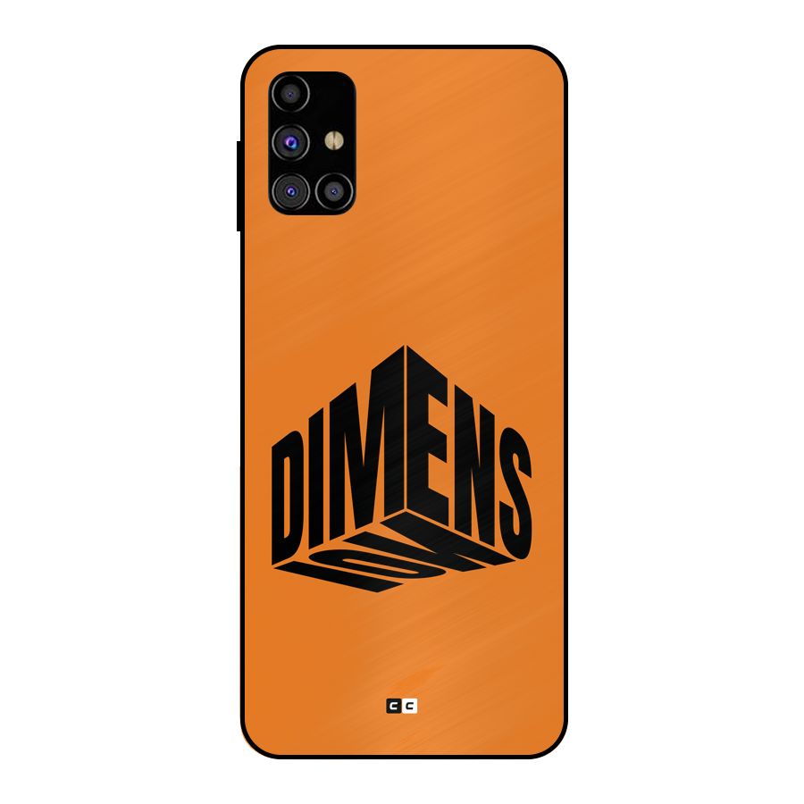 Dimension Typography Metal Back Case for Galaxy M31s