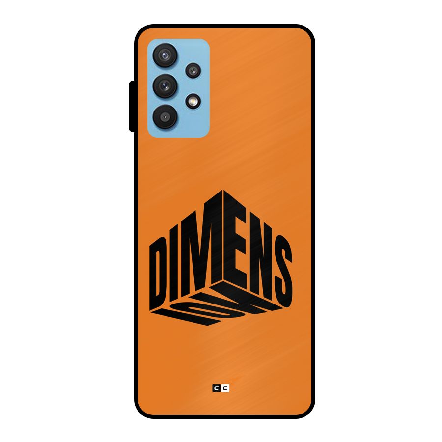 Dimension Typography Metal Back Case for Galaxy M32 5G