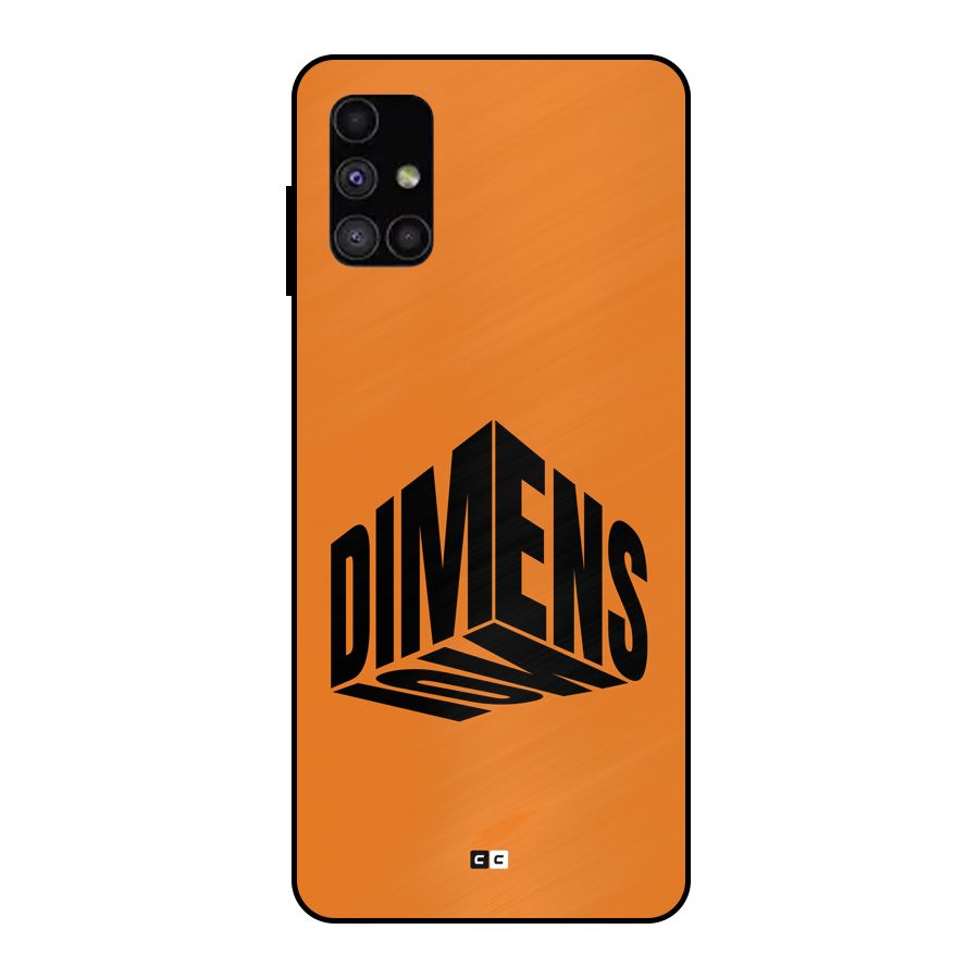 Dimension Typography Metal Back Case for Galaxy M51