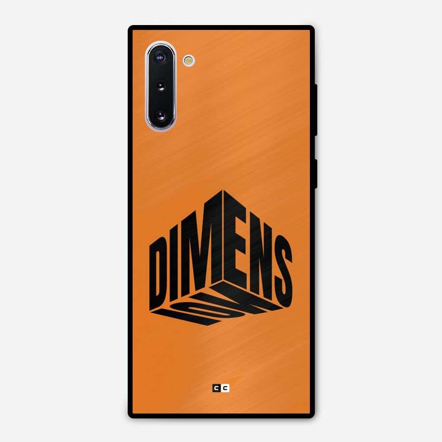 Dimension Typography Metal Back Case for Galaxy Note 10