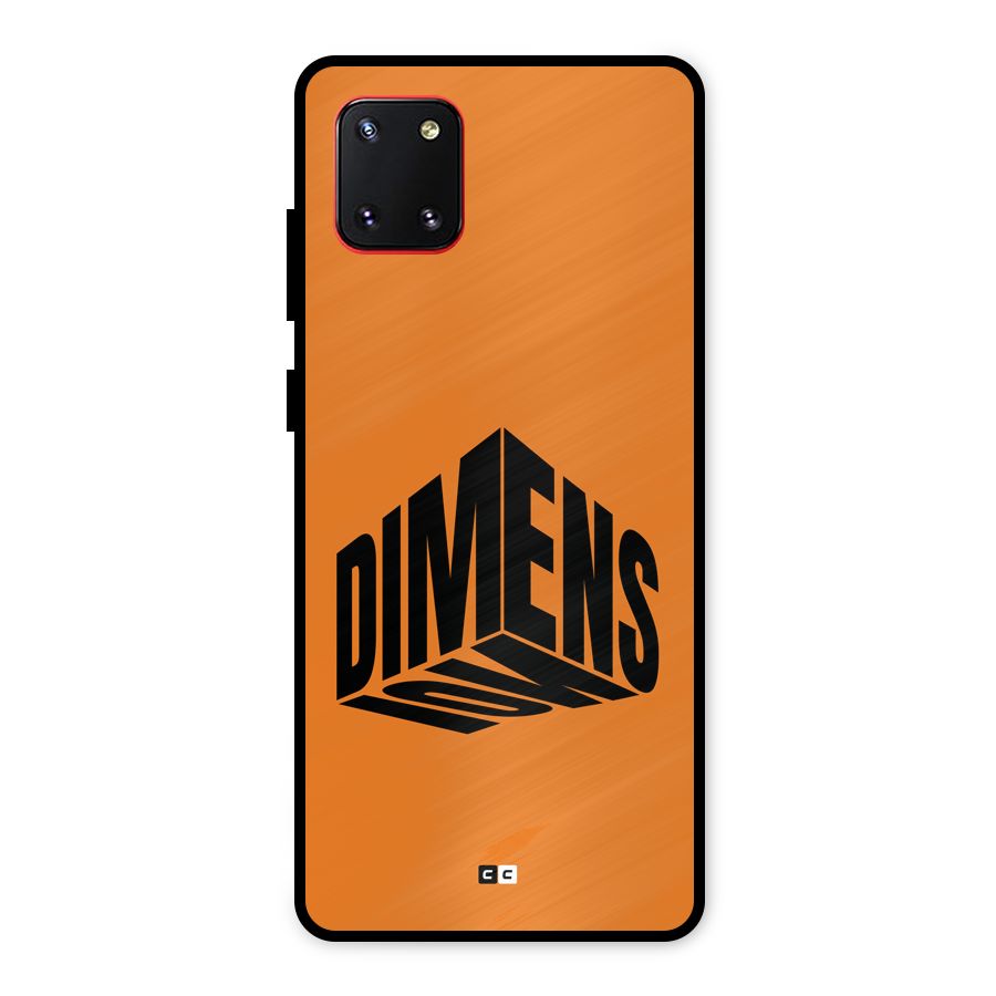 Dimension Typography Metal Back Case for Galaxy Note 10 Lite