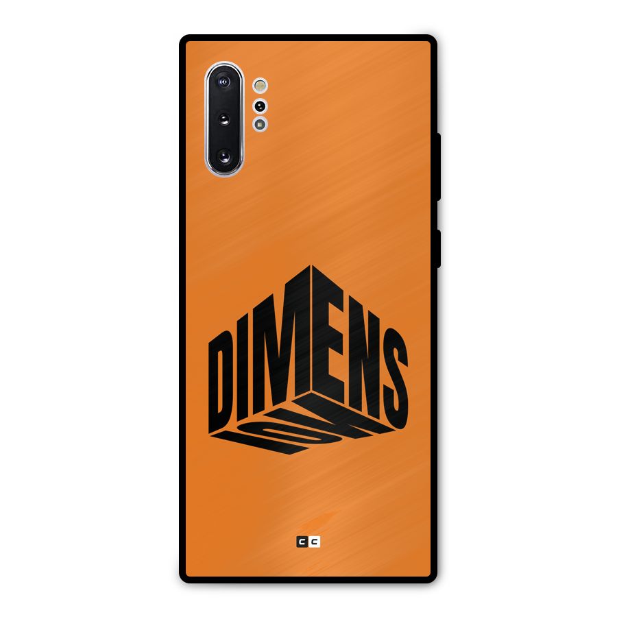 Dimension Typography Metal Back Case for Galaxy Note 10 Plus