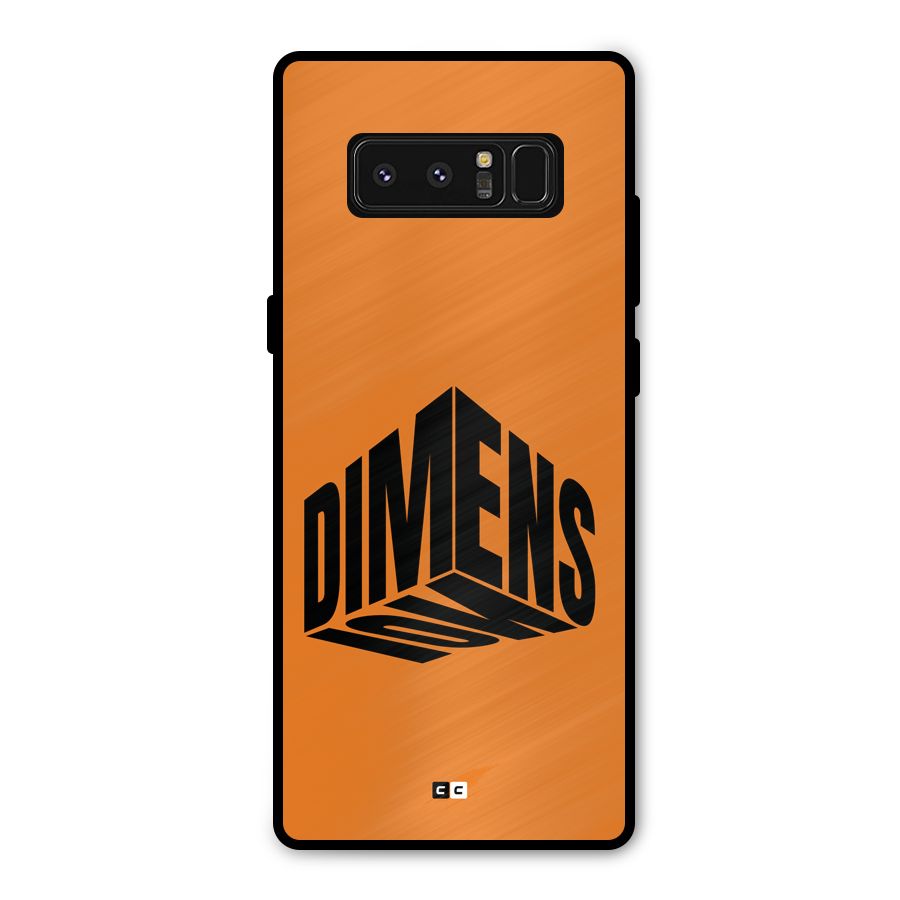 Dimension Typography Metal Back Case for Galaxy Note 8