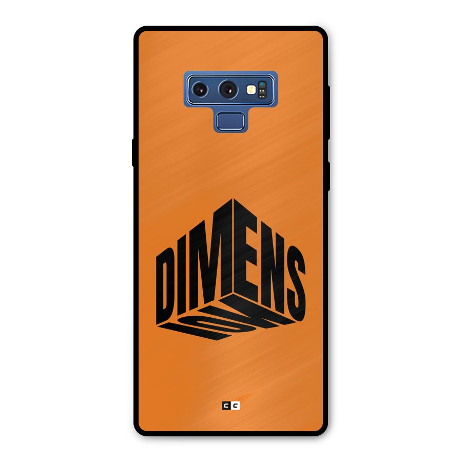 Dimension Typography Metal Back Case for Galaxy Note 9
