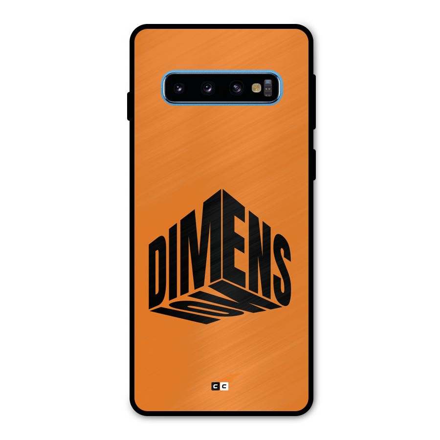 Dimension Typography Metal Back Case for Galaxy S10